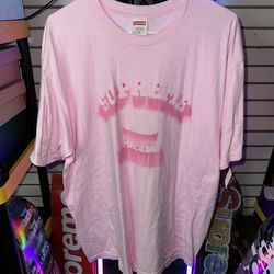Supreme Shirt Pink Front Logo