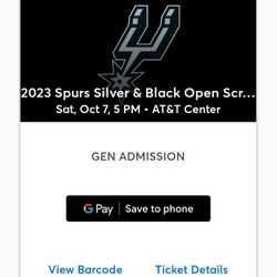 4 Tickets To Spurs Open Scrimmage 