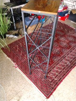 Metal shoe rack wooden top pickup only cash