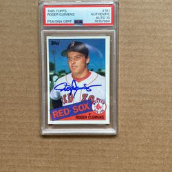 1985 Topps Autographed Roger Clemens RC Auto 10