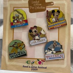 Disney Epcot International Food and Wine Festival Pin Set from 2009