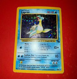 1999 Pokemon Fossil Lapras Holo 10/62 Rare Vintage Card LP condition in pictures