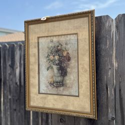 Framed Wall Art – Gold Frame – Great Condition!