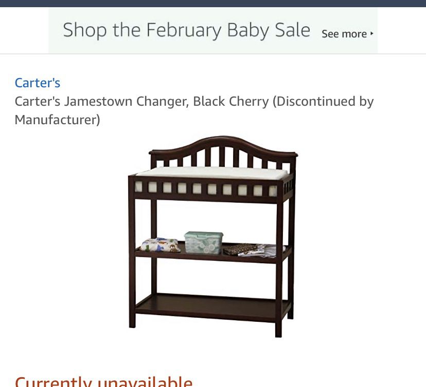 carters jamestown changing table