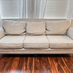 Gray Woven Textured Couch