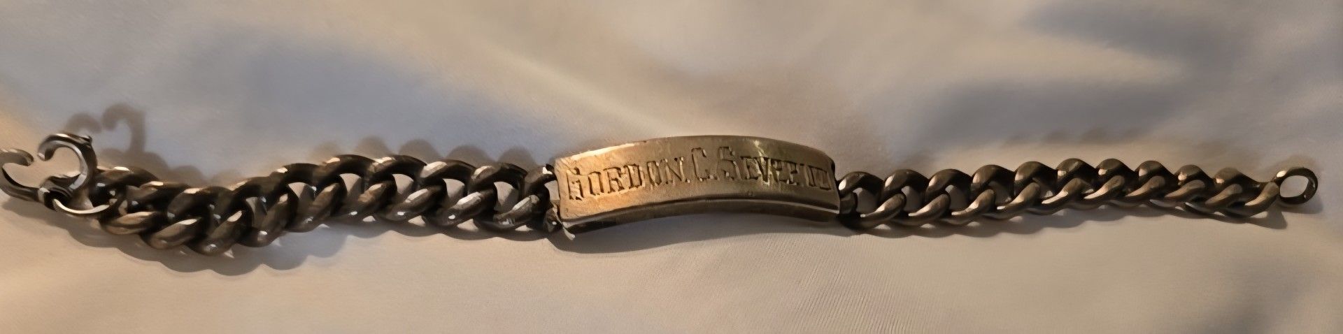 VTG. Flex-Let Sterling Heavy Men's WW2 Military 8 " Bracelet Very Rare!