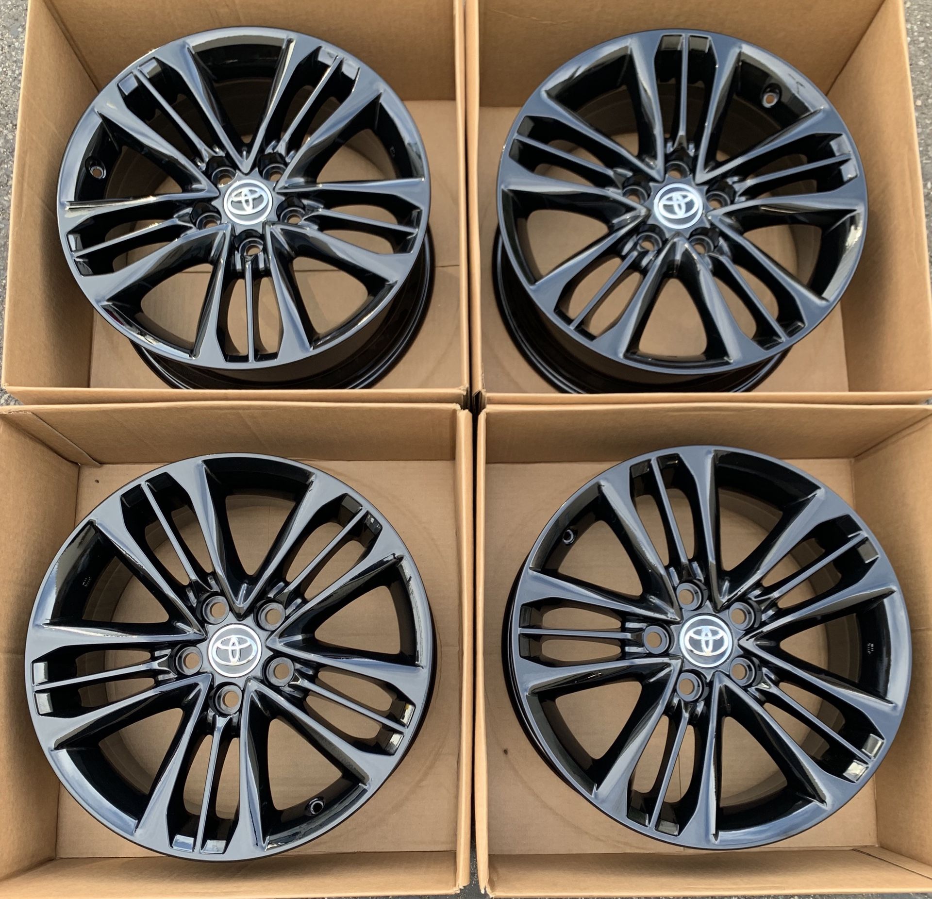 17” Toyota Camry factory wheels rims gloss black