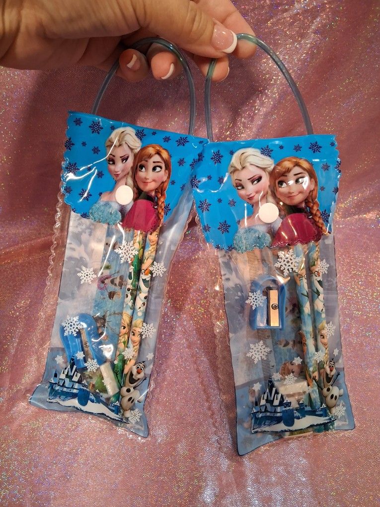 New Frozen Elsa Packs - 2 Pencils, Sharpener, Eraser & Ruler - $3 each