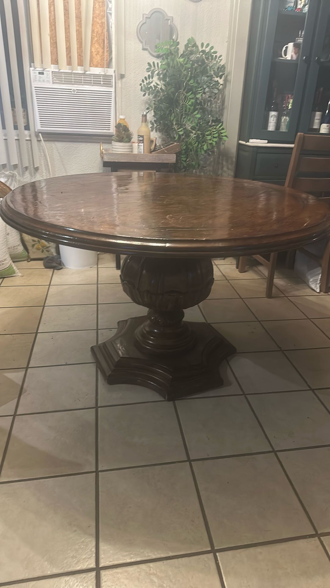 Round Wooden Table