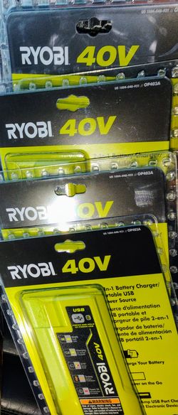 Ryobi OP403A 40V Lithium-Ion 2-in-1 Battery/USB Charger