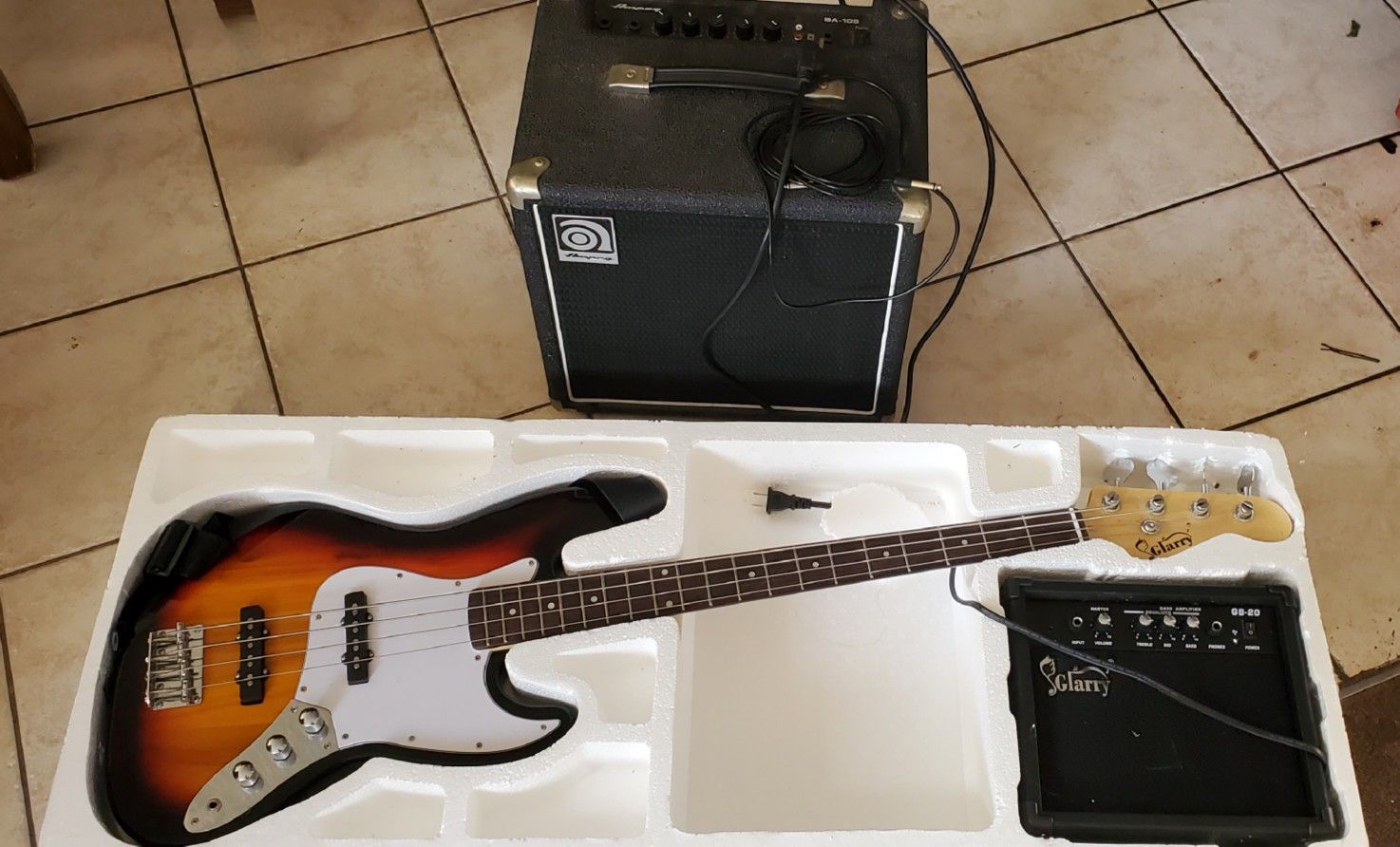 Electric Bass,  GLARRY Brand plus 2 Speakers 