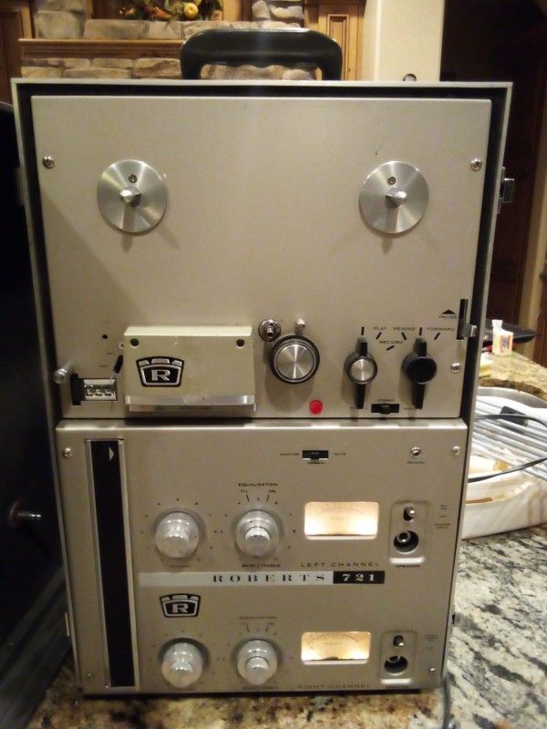 Vintage Roberts 721 Stereo Tube Amp Reel-to-Reel Tape Player Recorder / Akai