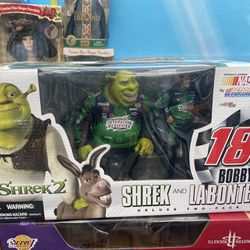 2004 McFarlane Toys NASCAR Shrek and Bobby Labonte 2-pack 6" Action Figures
