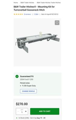 B&W Gooseneck Hitch