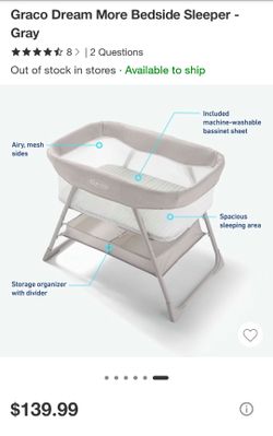 Graco Dream More Bedside Sleeper – Gray