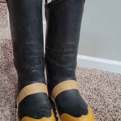 servus firefighter boots 8 men 9 women rubber fireman narrow inserts