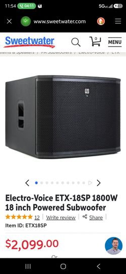 Electro-Voice ETX-18SP 1800W 18 inch Powered Subwoofer