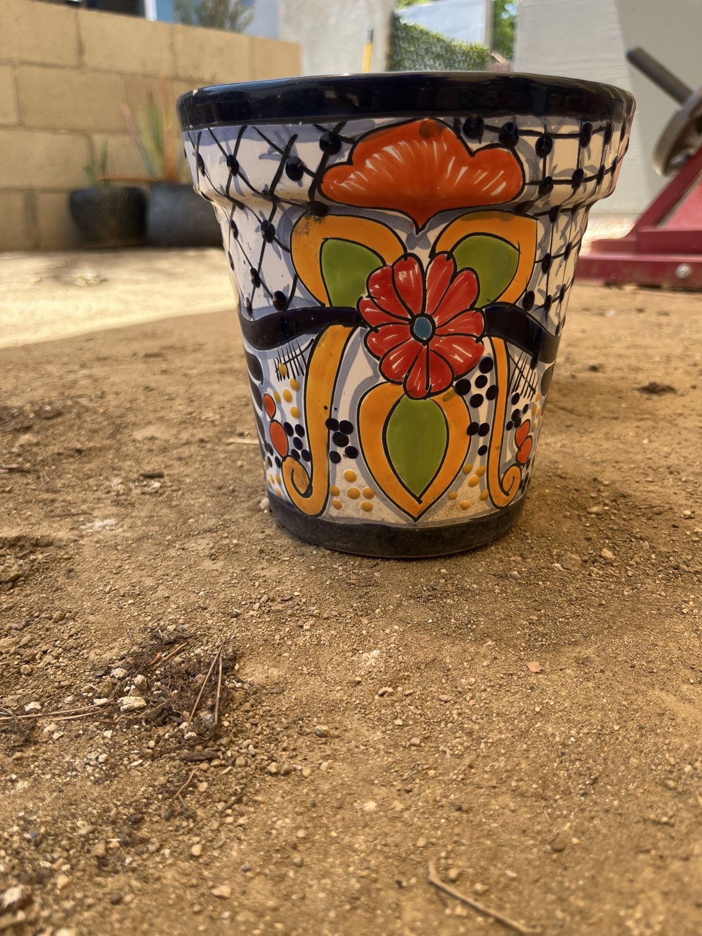 7â Talavera Ceramic Pot â Colorful Hand-Painted Planter
