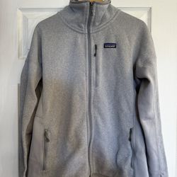 Patagonia Better Sweater Gray Full Zip Fleece Thumb Holes Jacket Women's XL