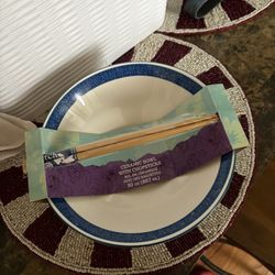 NIB Disney STITCH Deep Ceramic Bowl w/ Chopsticks Large 30oz Ramen Noodles Soup 