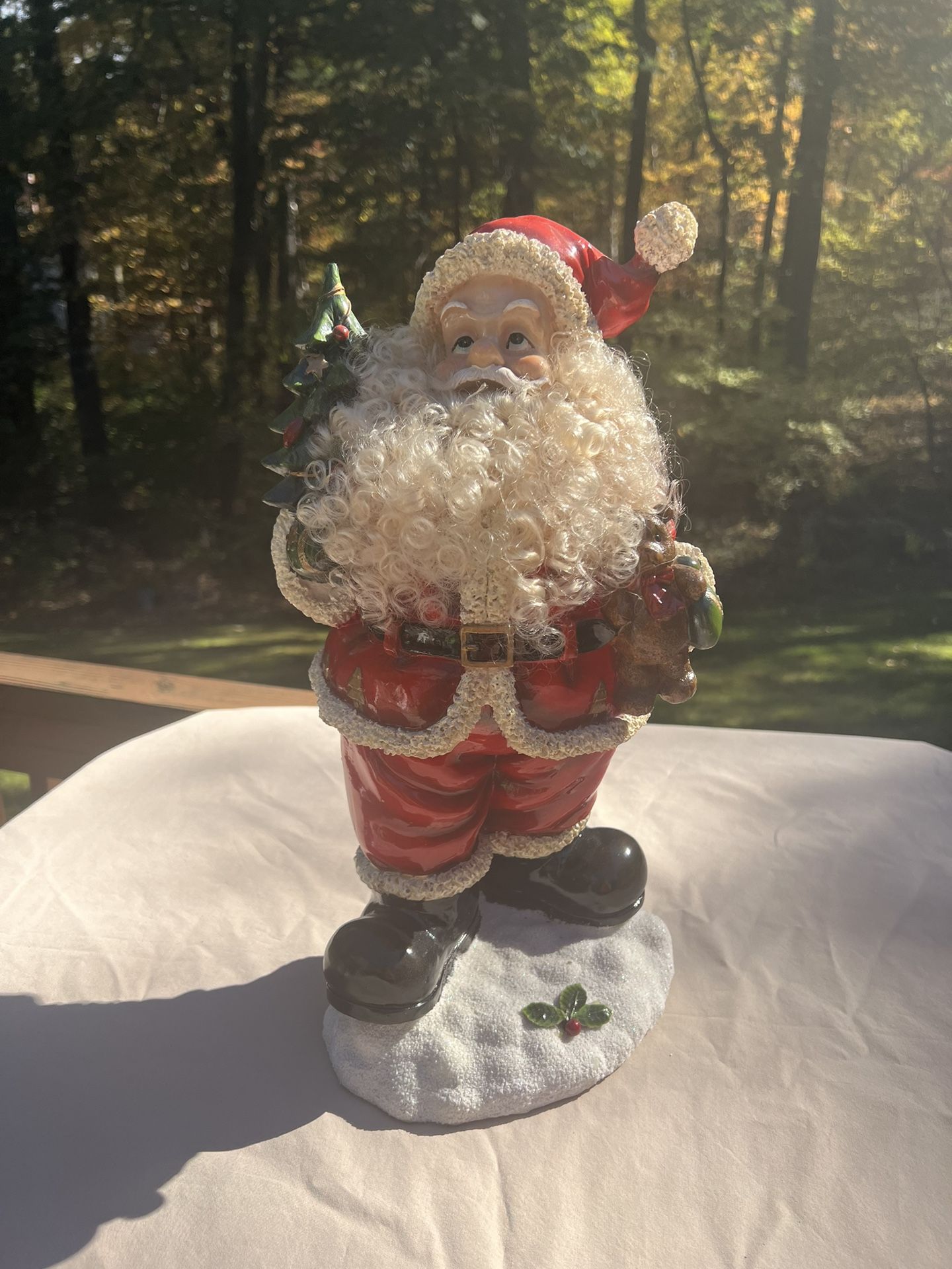 Vintage Santa with beard Fur, Vintage Christmas, Vintage Santa, Holiday Decor, Farmhouse Christmas