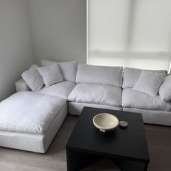 4 Piece Down Filled Overstuffed Sectional Sofa Set