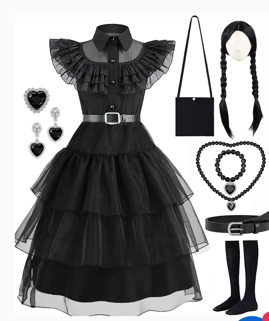 Halloween Costumes Wednesday Prom  Tulle  Dress  $40.00