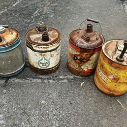 Vintage gas cans, $20 for four