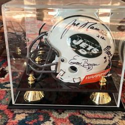 Autographed Mini Helmet Joe Namath COA 