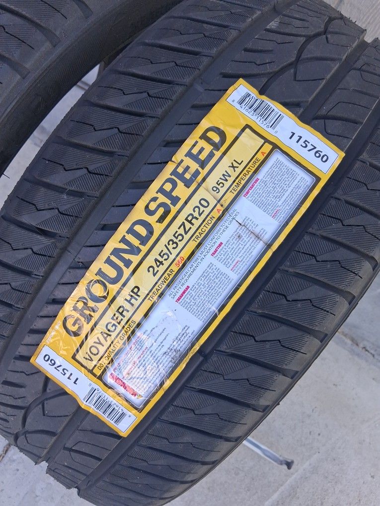 4 New Tires 245/35/20...Ground Speed 