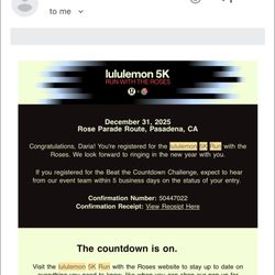 Lululemon 5k Run Bib For Sale