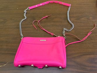 Rebecca Minkoff Electric Pink Leather Crossbody Purse