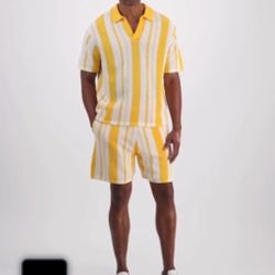 New Men's Sz M Crocheted Short Set