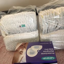 Newborn diapers and nursing pads
