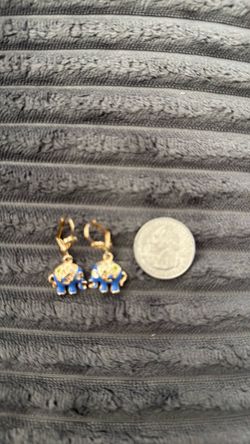 Lucky Elephant Hoops Gold Plated Elephant Earrings