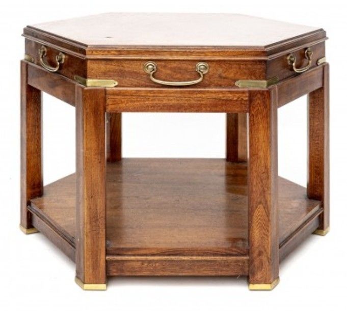 Vintage Lane Furniture Alta Vista campaign-style occasional table. Style 920-53 Mid Century Modern