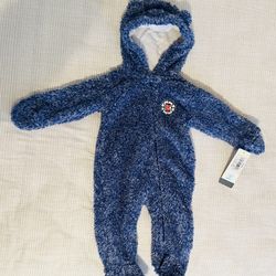 Los Angeles LA Clippers Infant/Toddler Fuzzy Coverall Sleeper /Pajama NEW