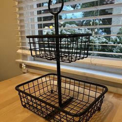 Iron Fruit Basket 2 Levels