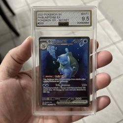 2023 Pokémon 151 Blastoise EX Full Art Secret Rare #200/165 – AGS 9.5 Mint+