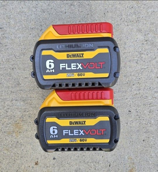 Dewalt 60v Flexvolt Batteries 6.0 Ah Brand New Price For Both