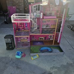 Wooden Doll House $6OboAnd A BARBIE dream House$60 Obo