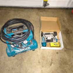 Makita Air Compressor With Nailer
