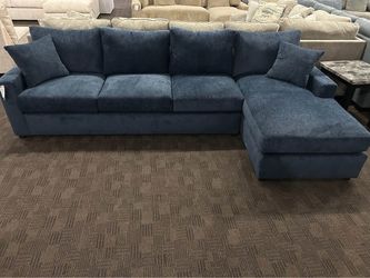 Navy blue custom sectional