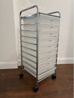 Metal -plastic storage  10 drawers