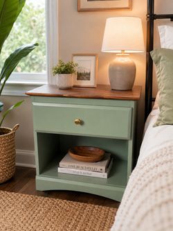 Sage Green Nightstand / End Table