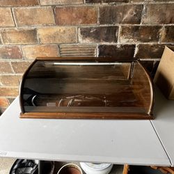 Antique Curved Glass Countertop Display Case