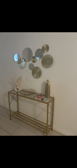 Entry Way Table + Wall Mirrors ONLY