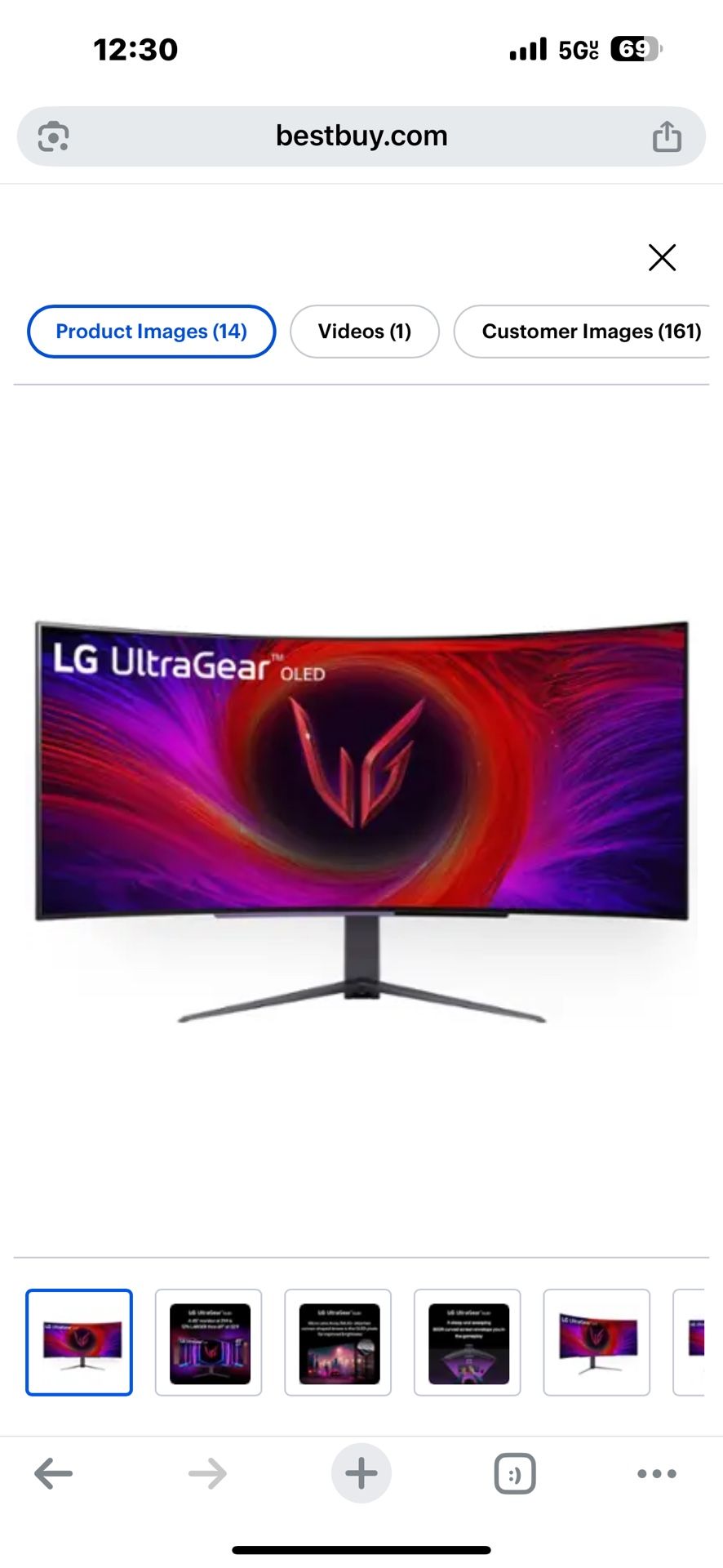 LG - UltraGear 45" OLED Curved WQHD 240Hz 0.03ms FreeSync and NVIDIA G-SYNC Compatible Gaming Monitor with HDR400 - Black