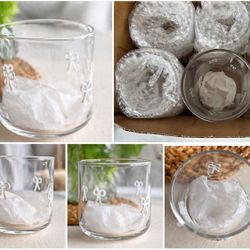 6-pk Glass Bow Cups