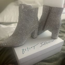 Betsy Johnson Rhinestone Boots